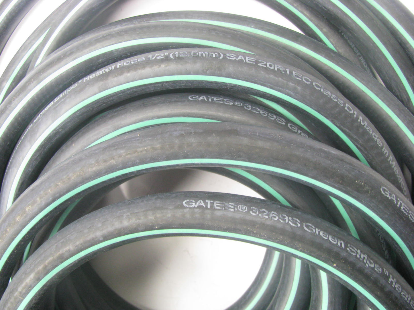 50 FEET - Gates 28439 Green Stripe 1/2'' ID Heater Hose, 50' Roll