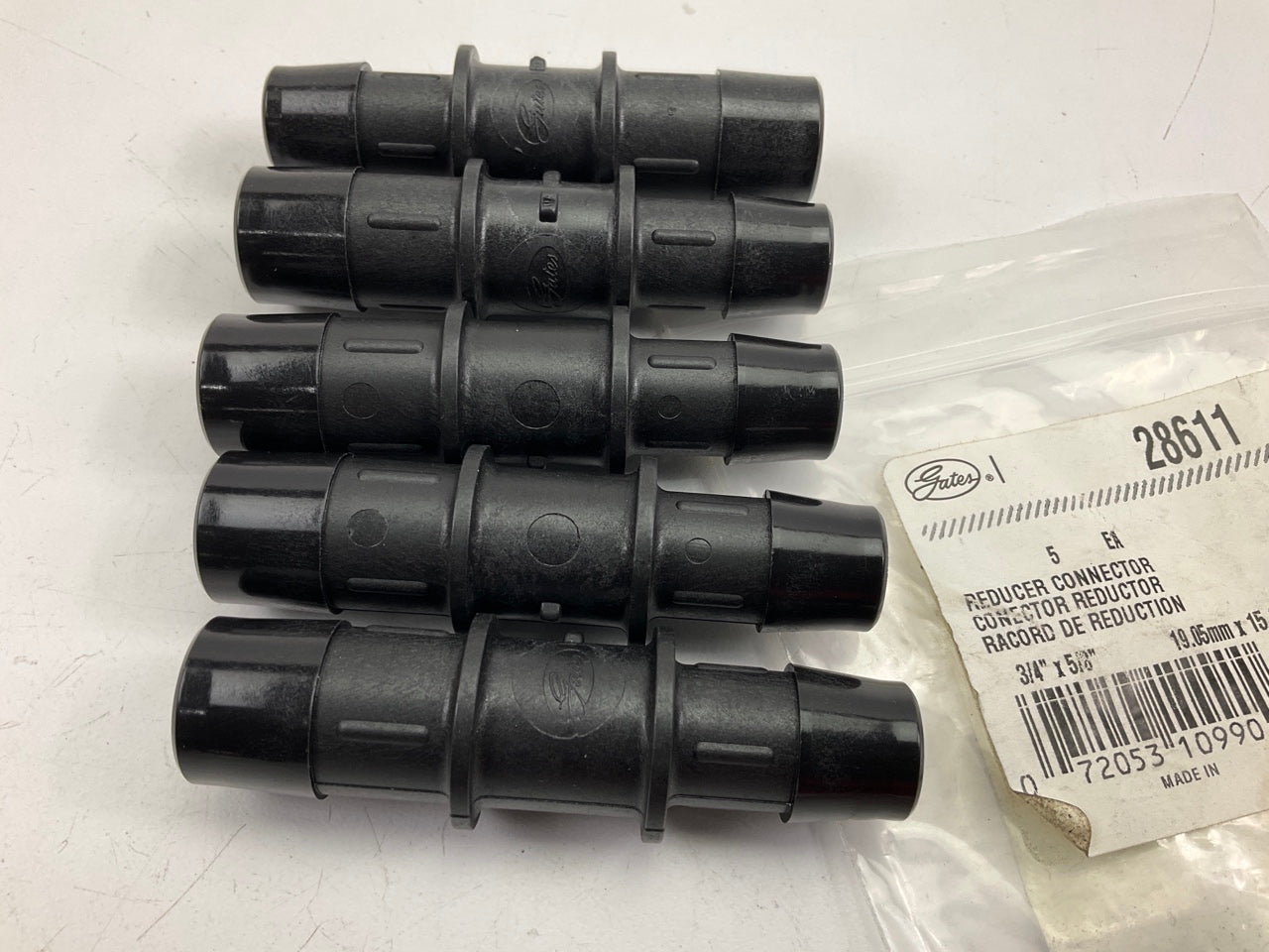 (5) Gates 28611 5/8, 3/4 Inch Hose Connector/Reducer