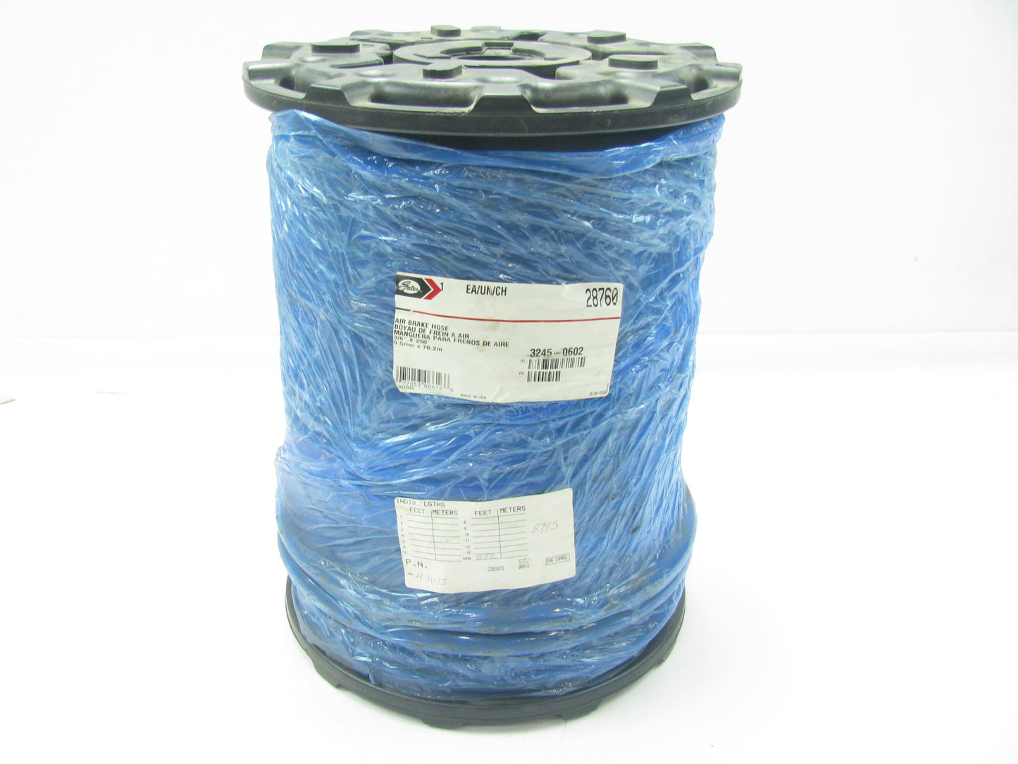 250 FEET - Gates 28760 AB Series Air Brake Hose SAE J1402A , 3/8'' ID, 225 PSI