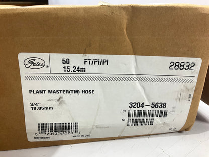 50 FEET - Gates 28832 Plant Master Air & Water Hose, 3/4'' ID 200 PSI