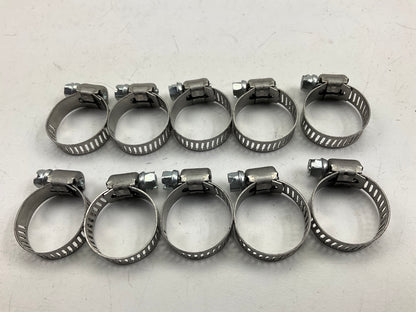 (10) Gates 32007 Super Hex Hose Clamps 5/8'' To 7/8'', Size 7