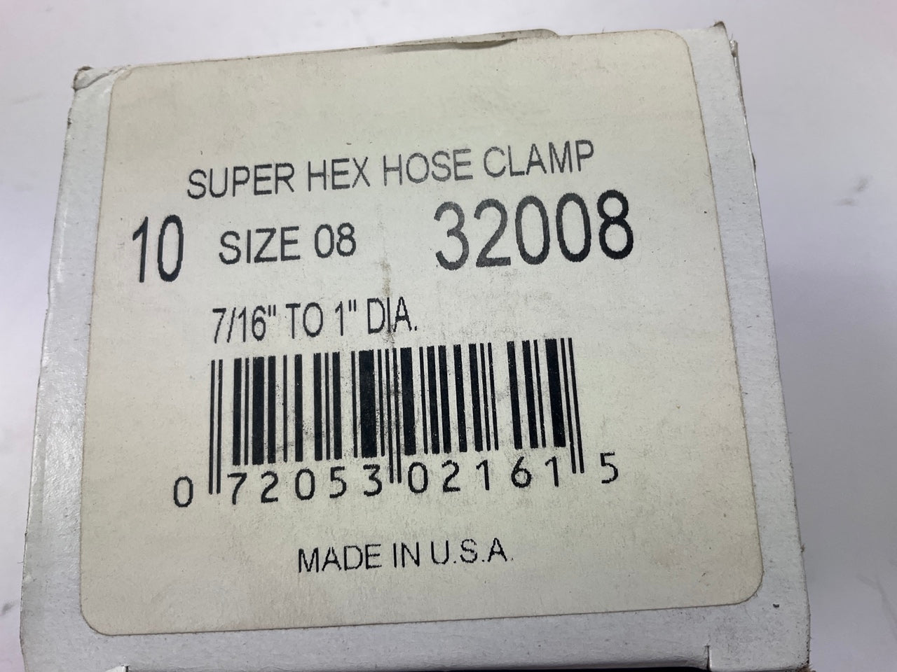 (10) Gates 32008 Stainless Hose Clamps, SAE Size 08,  7/16'' To 1'' Diameter