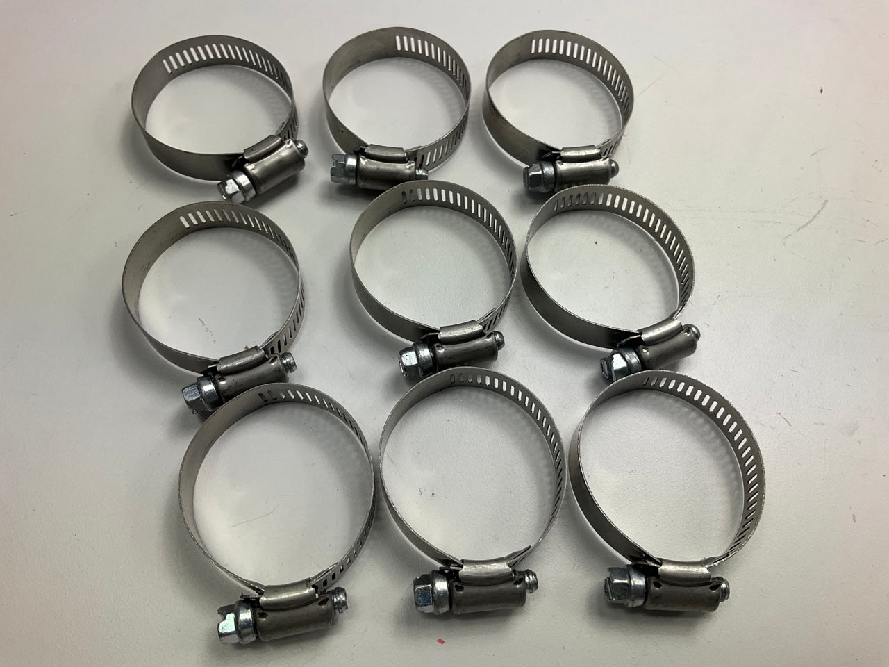 (9) Gates 32024 Stainless Hose Clamps, Size #24,  1'' To 2'' Diameter Clamp Range