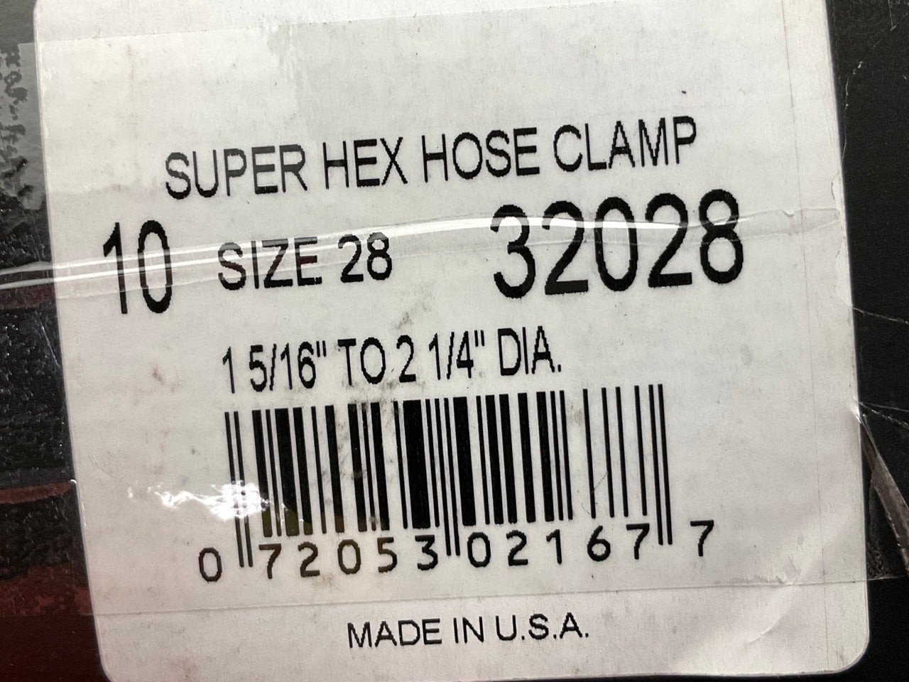 (10) Gates 32028 Super Hex Hose Worm Gear Clamp, Size 28, 1-5/16'' To 2-1/4''