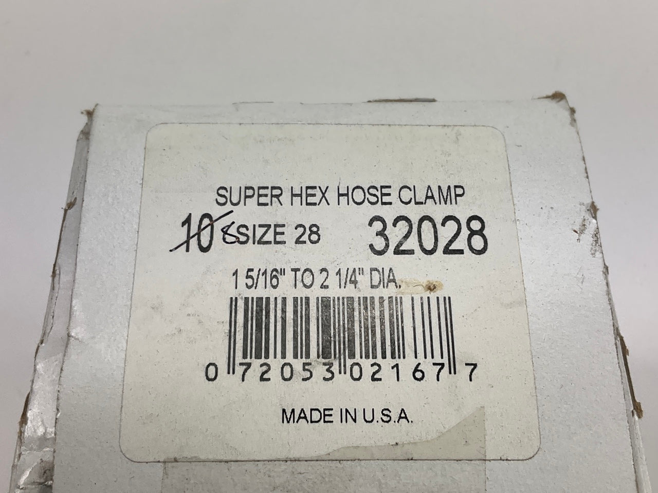 (8) Gates 32028 Super-Hex Hose Worm Gear Clamps, Size 28, 1-5/16'' To 2-1/4''