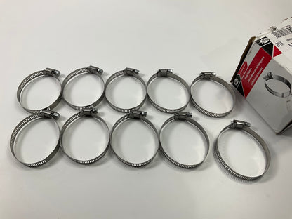 (10) Gates 32044 Stainless #44 Hose Clamps, 1-5/16'' To 3-1/4'' Clamping Diameter