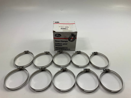 (10) Gates 32052 Stainless Steel #52 Hose Clamps, 1-7/8'' To 3-3/4'' Diameter