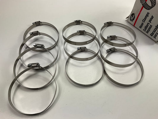 (10) Gates 32064 Hose Clamps, Size # 64,  2-5/8'' To 4-1/2'' Clamping Diameter