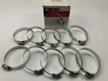 (10) Gates 32252 Stainless Steel Hose Clamps, Size 52SS,  1-7/8'' To 3-3/4'' Diam.