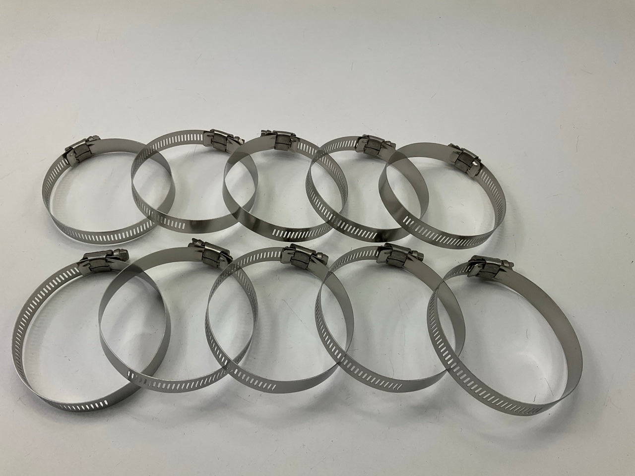 (10) Gates 32252 Stainless Steel Hose Clamps, Size 52SS,  1-7/8'' To 3-3/4'' Diam.