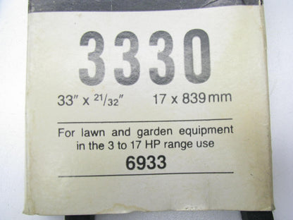 Gates 3330 Lawn & Garden Power Equipment Accessory Drive Belt - 21/32'' X 33''