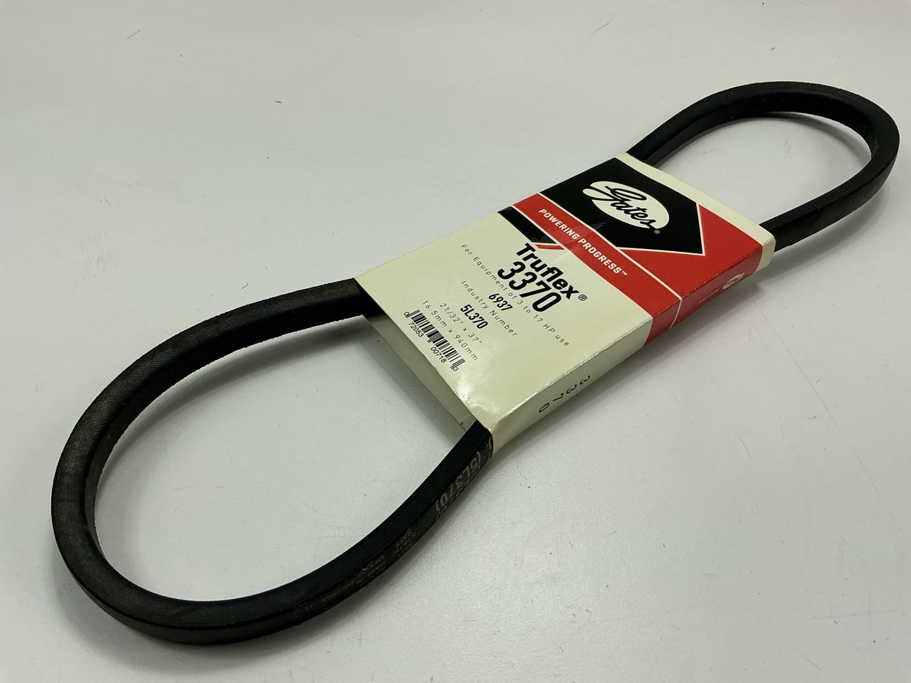 Gates 3370 Lawn & Garden Power Equipment Accessory Drive Belt - 5/8'' X 37''