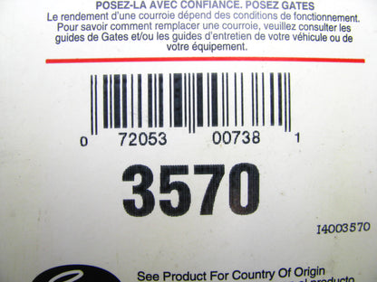 Gates 3570 Power Equipment Accessory Drive Belt - 5/8'' X 57''