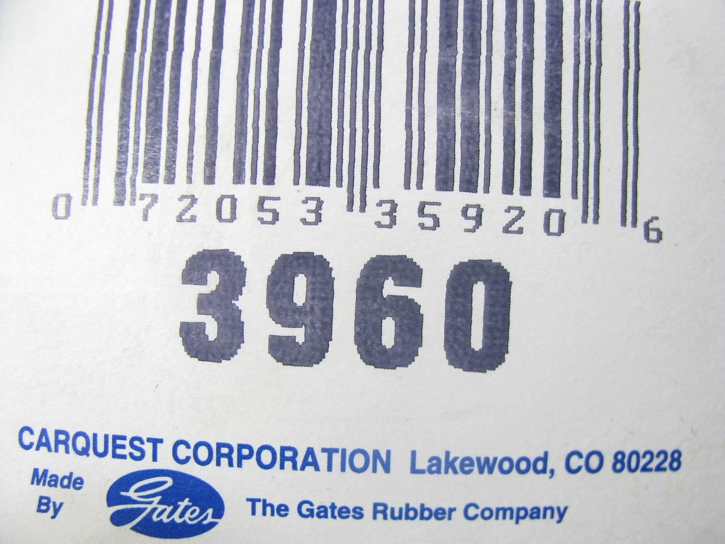 Gates 3960 Lawn & Garden Power Equipment Accessory Drive Belt - 21/32'' X 96''