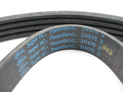 Gates 3V475-4 Banded Accessory Drive Belt - 1-1/2'' X 47-1/2'' - 4 Bands