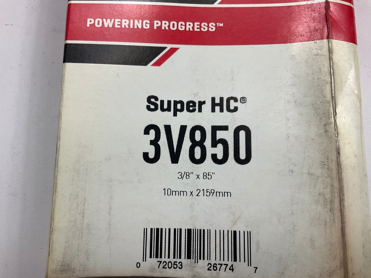 Gates 3V850 Industrial V-Wedge Accessory Drive Belt - 3/8'' X 85''