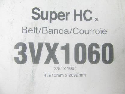 Gates 3VX1600 Industrial Cogged Wedge Acessory Drive V-Belt - 3/8'' X 106''
