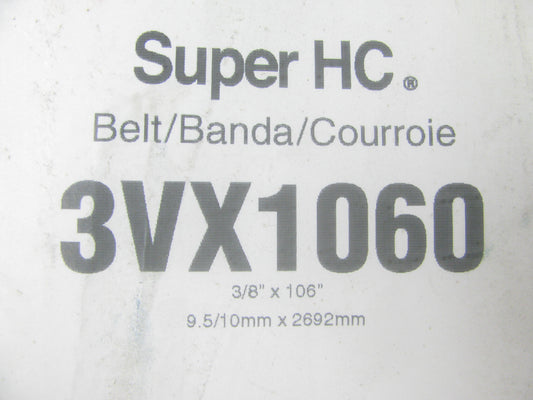Gates 3VX1600 Industrial Cogged Wedge Acessory Drive V-Belt - 3/8'' X 106''