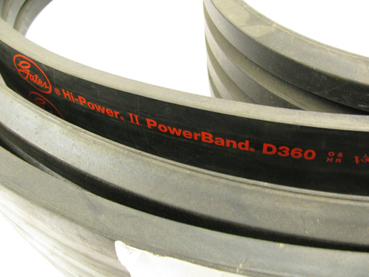 Gates 4/D360 Industrial Banded Accessory Drive Belt - 5'' X 363'' - 4 Ribs