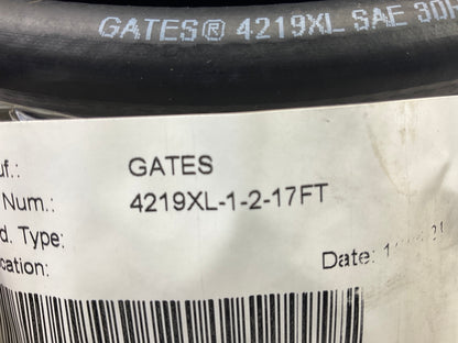 17 FEET - Gates 4219XL SAE 30R7 Fuel Hose Line 1/2'', 35 PSI