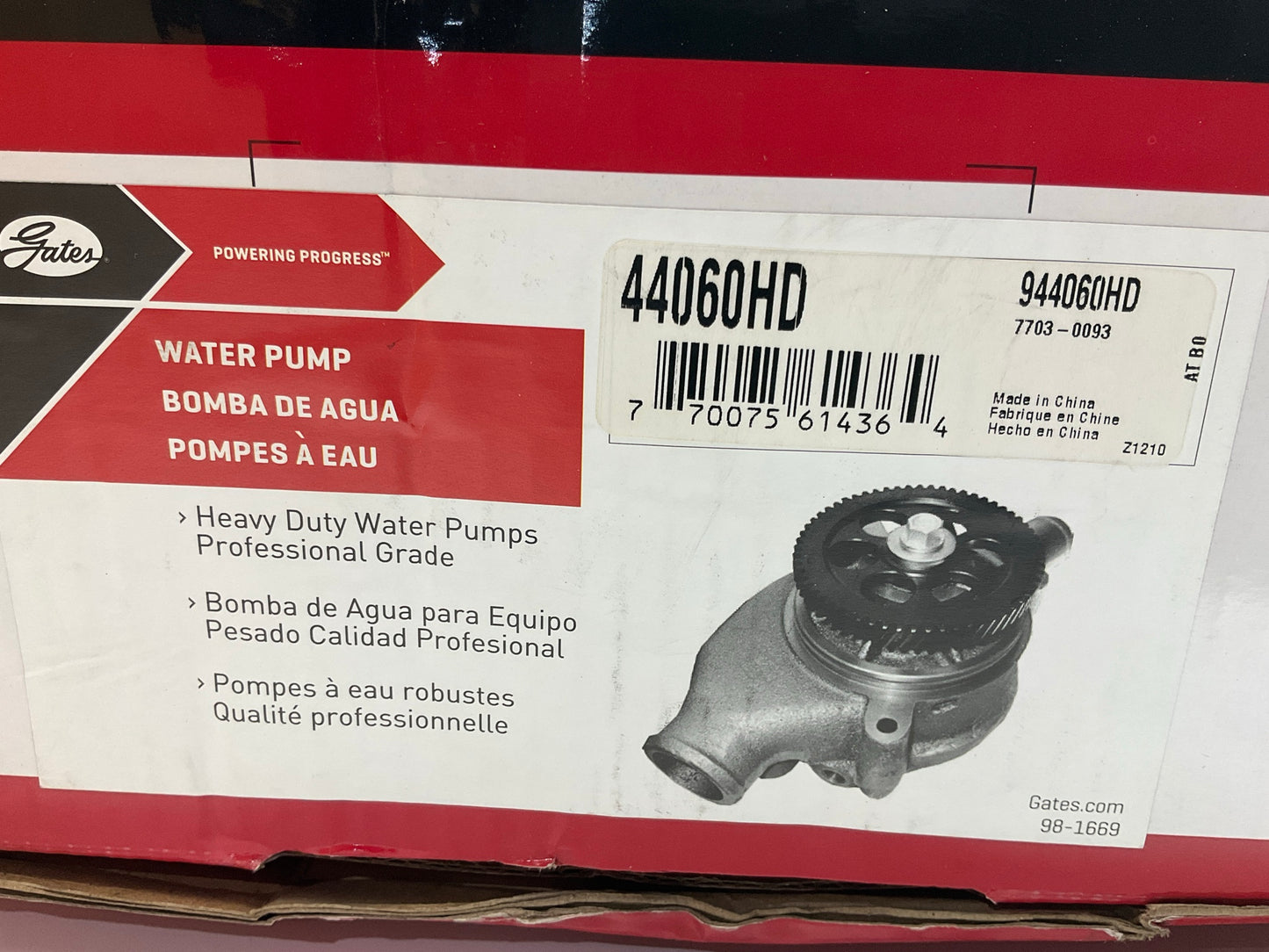 Gates 44060HD Engine Water Pump - Diesel