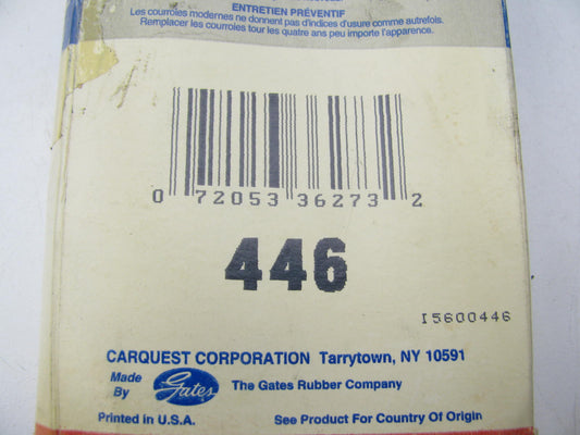 Gates 446 Accessory Drive Belt - 0.69'' X 45.25'' - 36 Degree