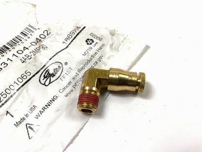 Gates 4AB-2MP90 Air Brake Fitting 90 DEGREE Elbow, 1/4'' Brake Line To 1/8'' NPTF