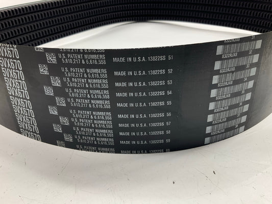 Gates 5/5VX670 5VX Section V-Belt - 5 Strand, 67'' Outside Circumference