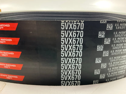 Gates 5/5VX670 5VX Section V-Belt - 5 Strand, 67'' Outside Circumference