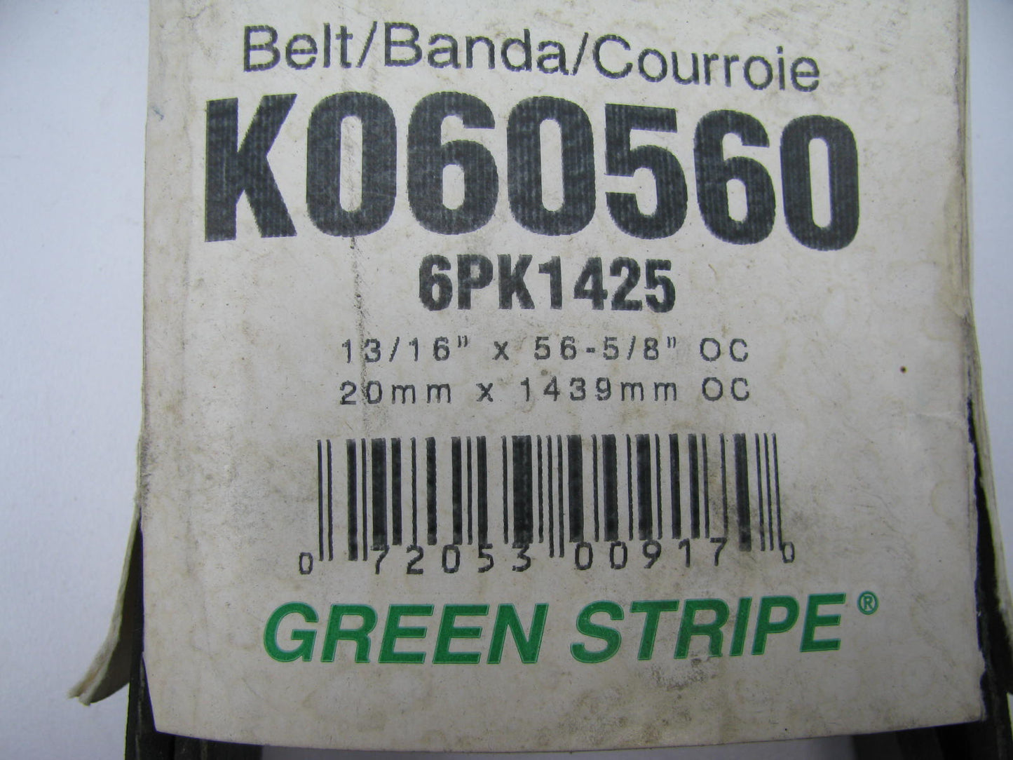 Gates 5060560 Serpentine Belt - 0.84'' X 56.00'' - 6 Ribs