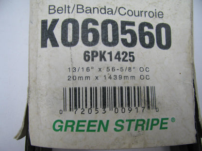 Gates 5060560 Serpentine Belt - 0.84'' X 56.00'' - 6 Ribs