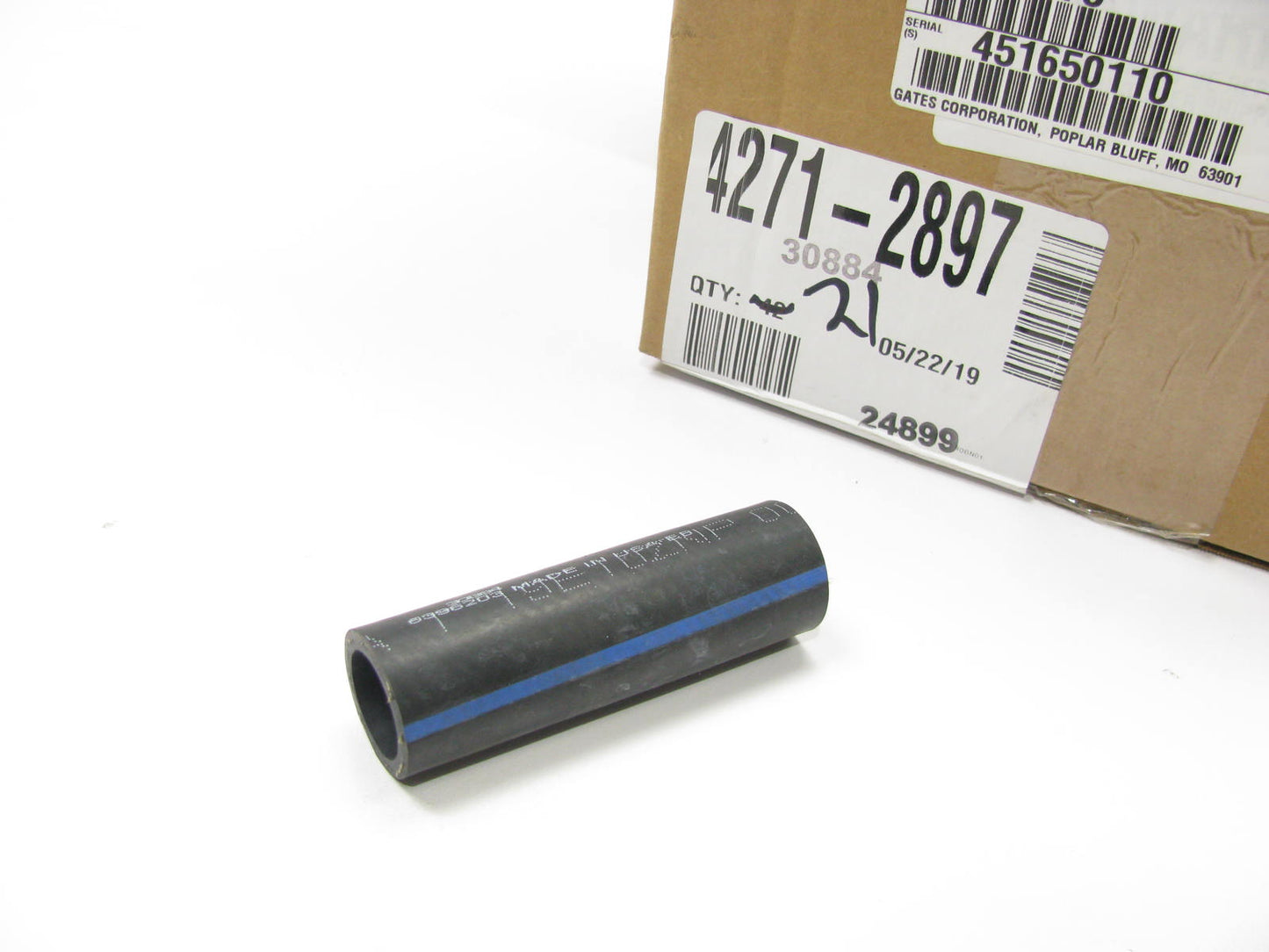 Gates 5396203 Universal Straight 3-1/2'' Long Piece Of Heater Hose, 3/4'' ID 0.75''