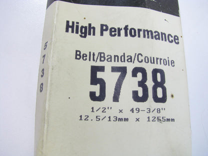 Gates 5738 Accessory Drive Belt - 1/2'' X 49-3/8'' - 36 Degree