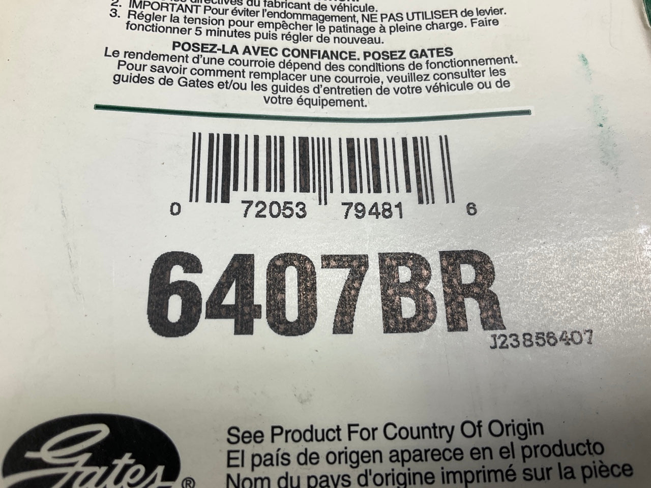 Gates 6407BR BladeRunner Power Equipment Accessory Drive Belt, 17/32'' X 91-1/8''