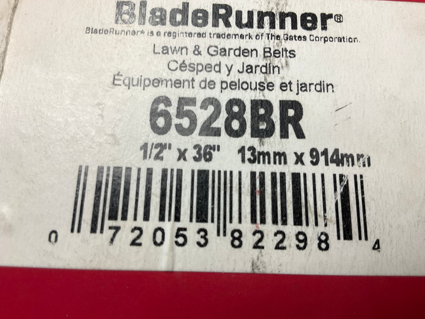 Gates 6528BR BladeRunner Power Equipment Accessory Drive Belt, 1/2'' X 36''