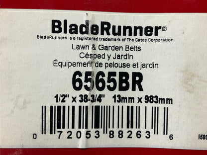 Gates 6565BR Blade Runner Power Equipment Accessory Drive Belt - 1/2'' X 38-3/4''