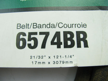 Gates 6574BR BladeRunner Power Equipment Accessory Drive Belt - 5/8'' X 121.25''