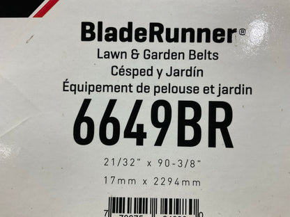 Gates 6649BR BladeRunner Power Equipment Accessory Drive Belt - 21/32'' X 90-3/8''