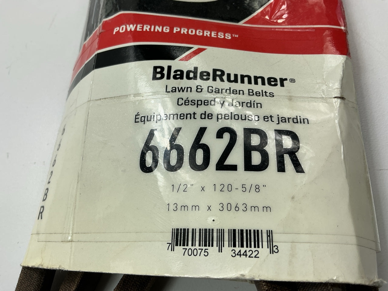 Gates 6662BR Blade Runner Power Equipment Accessory Drive Belt - 1/2'' X 120-5/8''