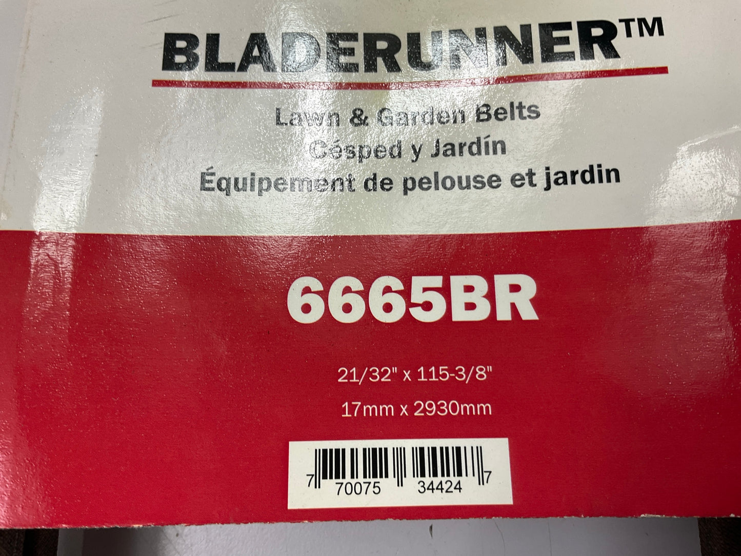 Gates 6665BR BladeRunner Power Equipment Accessory Drive Belt, 21/32'' X 115-3/8''