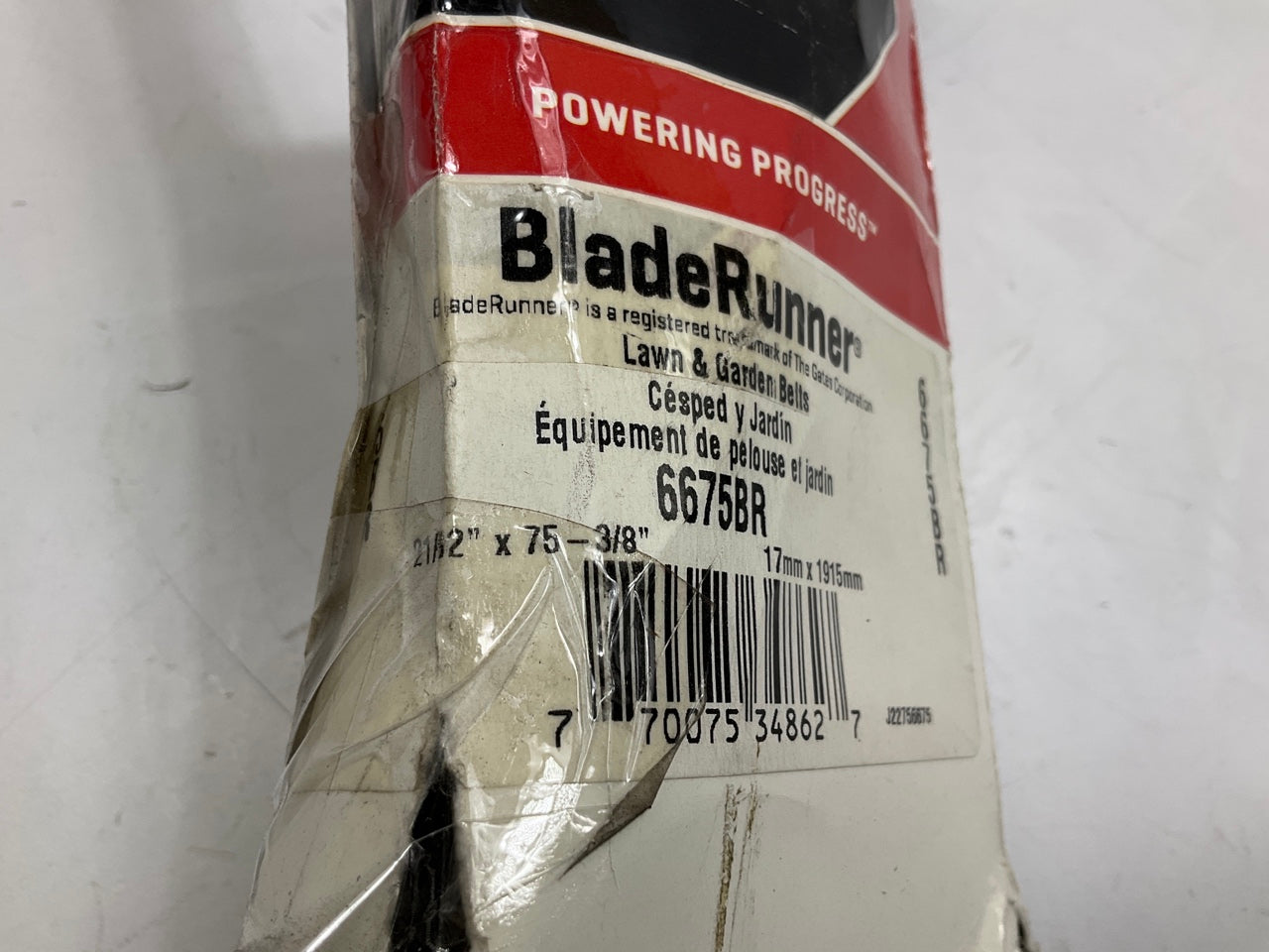 Gates 6675BR BladeRunner Power Equipment Accessory Drive Belt, 21/32'' X 75- 3/8''