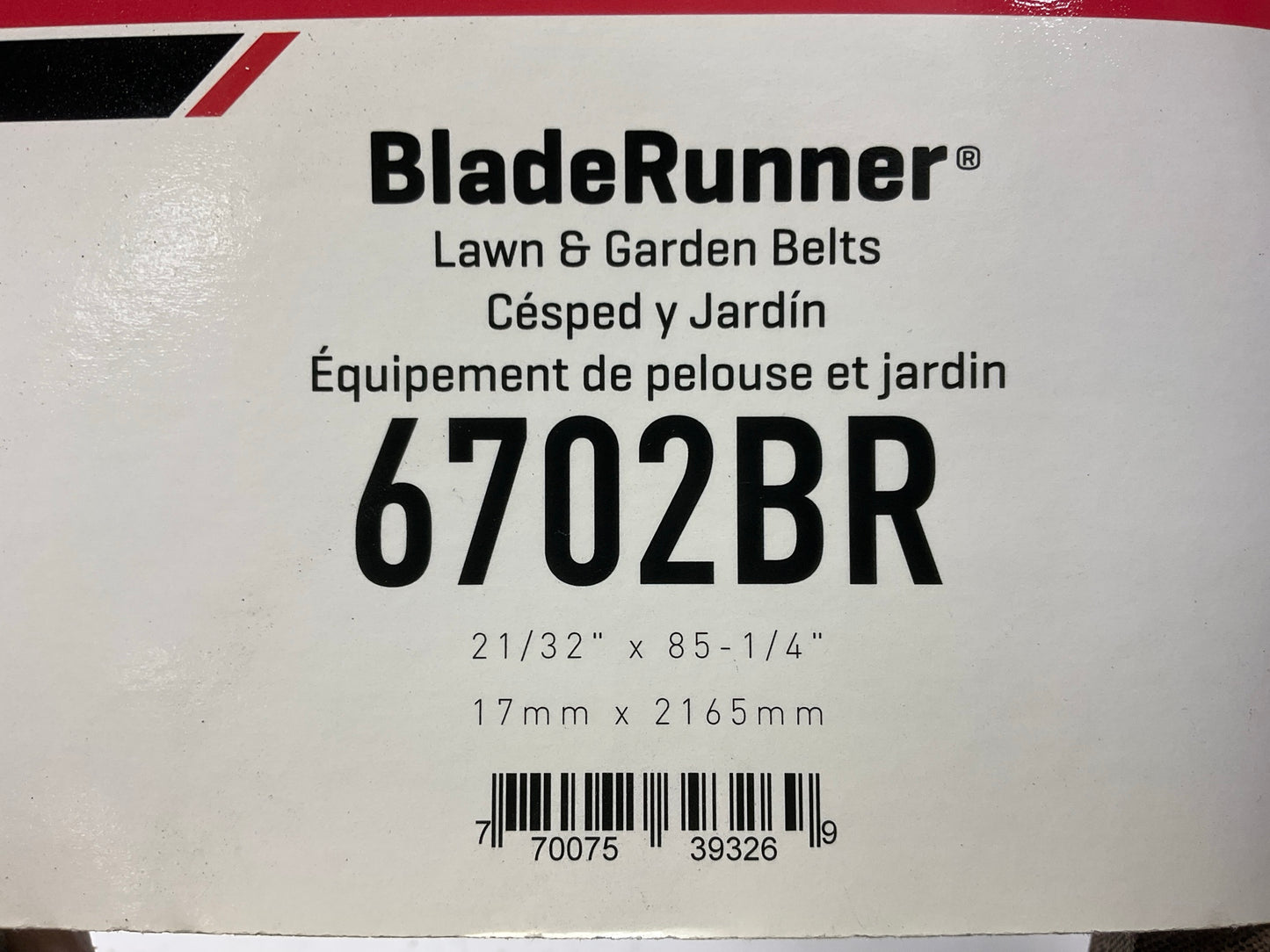 Gates 6702BR Blade Runner Power Equipment Accessory Drive Belt 21/32'' X 85-1/4''