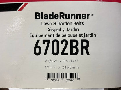 Gates 6702BR Blade Runner Power Equipment Accessory Drive Belt 21/32'' X 85-1/4''
