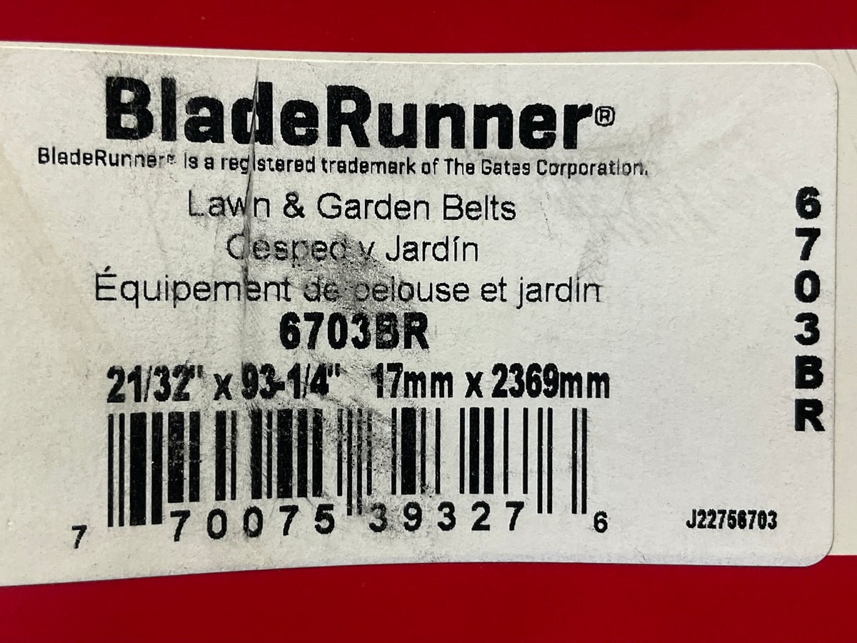 Gates 6703BR BladeRunner Power Equipment Accessory Drive Belt, 21/32'' X 93.25''