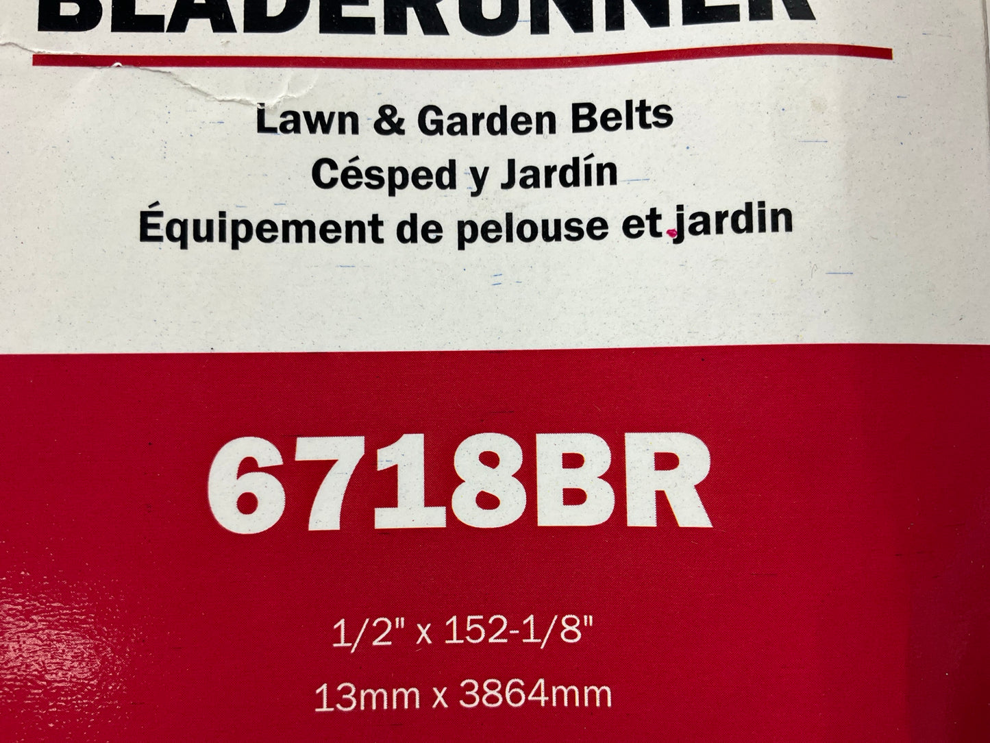 Gates 6718BR Lawn & Garden Power Equipment Drive Belt - 1/2'' X 152-1/8''