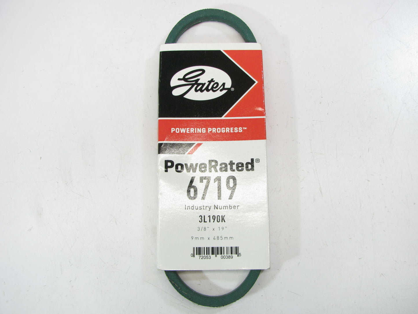 Gates 6719  Power Equipment Accessory Drive Belt -  3L 3/8'' X 19''
