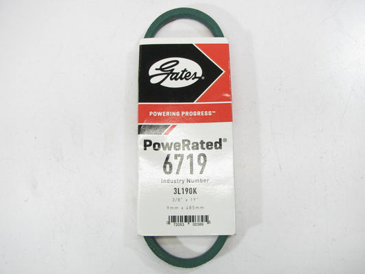 Gates 6719  Power Equipment Accessory Drive Belt -  3L 3/8'' X 19''