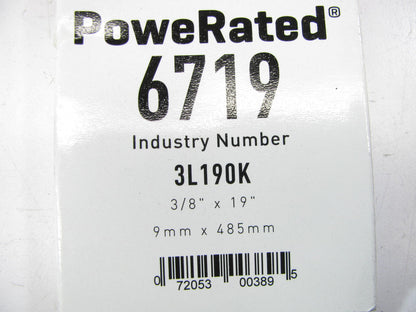 Gates 6719  Power Equipment Accessory Drive Belt -  3L 3/8'' X 19''