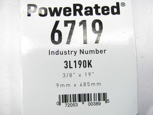 Gates 6719  Power Equipment Accessory Drive Belt -  3L 3/8'' X 19''
