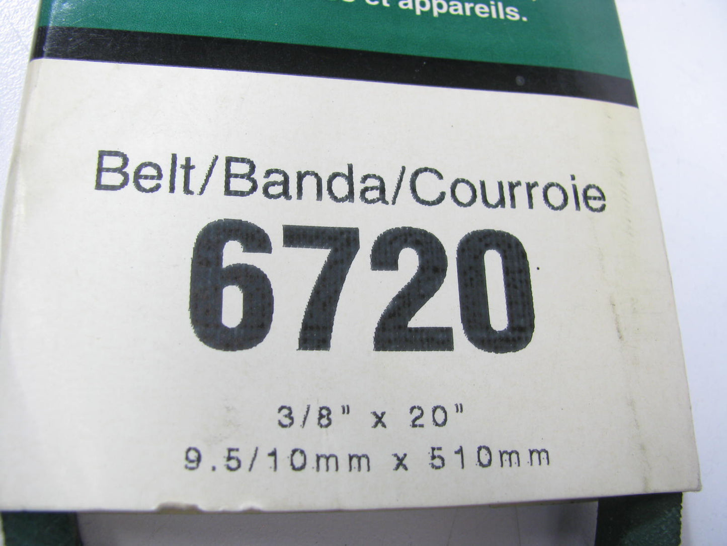 Gates 6720 Power Equipment Accessory Drive Belt - 3/8'' X 20''